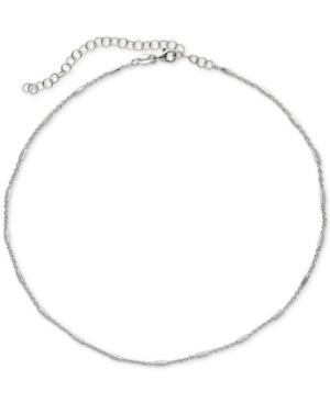 Giani Bernini Polished Bar Chain Choker Necklace In Sterling Silver, Only At Macy's