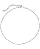 Giani Bernini Polished Bar Chain Choker Necklace In Sterling Silver, Only At Macy's