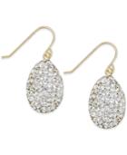Crystal Drop Earrings In 10k Gold