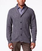 Tricots St. Raphael Men's Cable-knit Shawl-collar Cardigan