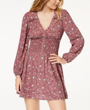 American Rag Juniors' Printed Smocked Fit & Flare Dress, Created For Macy's