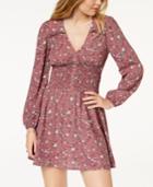 American Rag Juniors' Printed Smocked Fit & Flare Dress, Created For Macy's