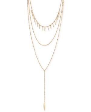 Vince Camuto Gold-tone Multi-layer Lariat Necklace