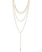 Vince Camuto Gold-tone Multi-layer Lariat Necklace