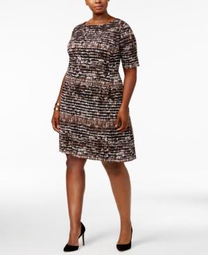 Connected Plus Size Printed Dress