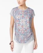 Style & Co Americana Floral Graphic Top, Only At Macy's