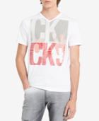 Calvin Klein Jeans Men's Logo-print V-neck T-shirt