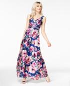 Trixxi Juniors' Embellished Printed Gown