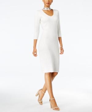 Taylor Choker-neck Sweater Dress