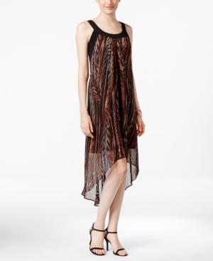 Sl Fashions Animal-print High-low Dress