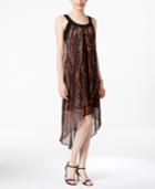 Sl Fashions Animal-print High-low Dress