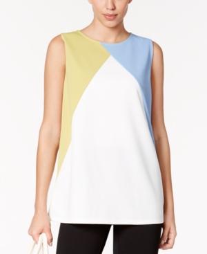 Alfani Petite Colorblocked Shell, Only At Macy's