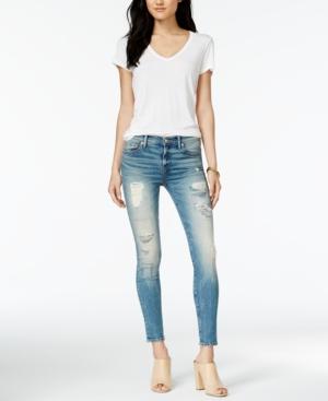 True Religion Halle Ripped Patchwork Skinny Jeans