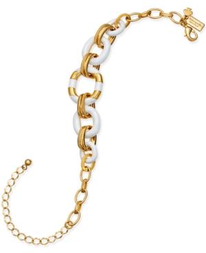 Kate Spade New York Gold-tone Enamel Link Bracelet