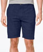 Club Room Men's Crosshatch Flat-front Shorts, Only At Macy's