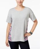 G.h. Bass & Co. Mixed-media Scoop-neck Top