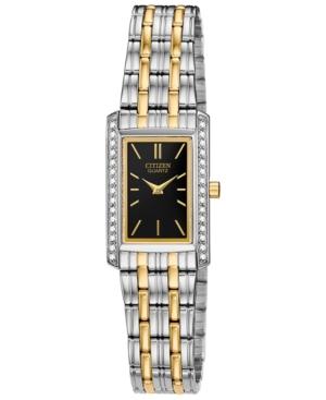 Citizen Women's Quartz Two-tone Stainless Steel Bracelet Watch 19x29mm