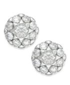 Diamond Earrings, 14k White Gold Flower Stud Earrings (3/4 Ct. T.w.)