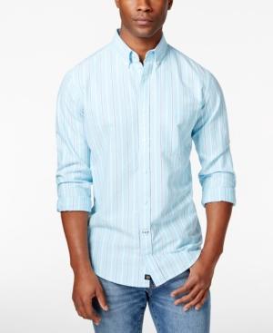 Club Room Men's Striped Long-sleeve Shirt, Only At Macy's
