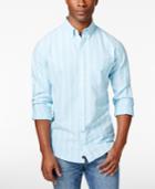 Club Room Men's Striped Long-sleeve Shirt, Only At Macy's