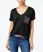 Tommy Hilfiger Linen Sequined T-shirt, Only At Macy's