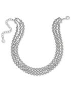 Charter Club Silver-tone Pink Imitation Pearl Triple-row Choker Necklace, Only At Macy's