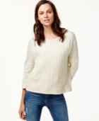 Lucky Brand Knit Paneled Sweatshirt