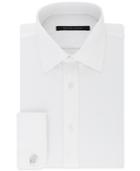 Sean John Men's Classic/regular Fit Textured White French Cuff Dress Shirt