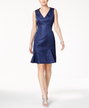 B Michael V-neck Flared Sheath Dress