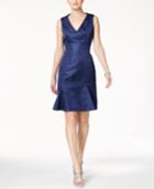 B Michael V-neck Flared Sheath Dress
