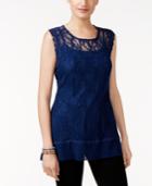 Style & Co Sleeveless Lace Tunic, Created For Macy's