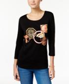 Karen Scott Medallion Graphic Top, Only At Macy's