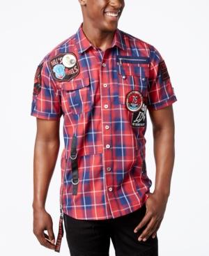 Heritage America Men's Plaid Patch Shirt