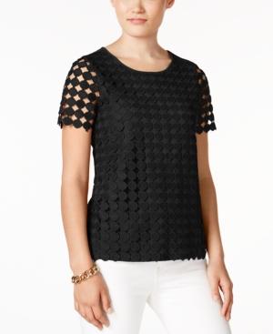 Charter Club Circle-lace Top, Only At Macy's