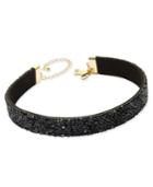 Inc International Concepts Gold-tone Glitter Ribbon Choker Necklace, Created For Macy's