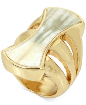 Robert Lee Morris Soho Gold-tone Horn-inspired Multi-row Statement Ring