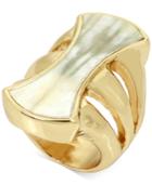Robert Lee Morris Soho Gold-tone Horn-inspired Multi-row Statement Ring