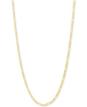 Italian Gold Figaro Link Chain 22 Necklace In 10k Gold