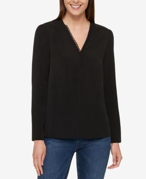 Tommy Hilfiger Bridal-button Top, Created For Macy's