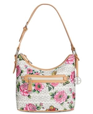 Giani Bernini Floral Block Signature Small Hobo, Created For Macy's