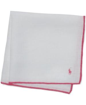 Polo Ralph Lauren Pink Pony Linen Pocket Square