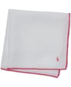 Polo Ralph Lauren Pink Pony Linen Pocket Square