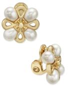 Charter Club Gold-tone Imitation Pearl Cluster Clip-on Earrings, Only At Macy's