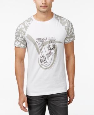Versace Jeans Brush-stroke Logo-graphic T-shirt