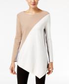 Alfani Asymmetrical Colorblocked Sweater, Only At Macy's