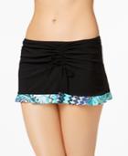 Profile By Gottex Buena Vista Ruched Swim Skirt Bottoms Women's Swimsuit