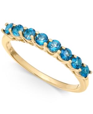 London Blue Topaz Ring (7/8 Ct. T.w.) In 14k Gold