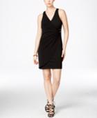 Jessica Simpson Sleeveless Embellished Wrap Dress