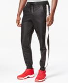 Ring Of Fire Faux Leather Side-stripe Jogger Pants