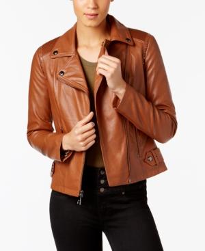 Guess Studded Faux-leather Moto Jacket, A Macy's Exclusive